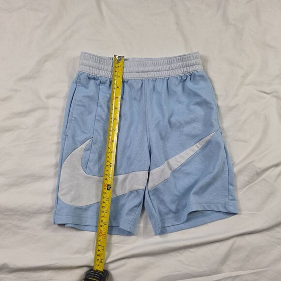 Nike Dri Fit Boys Medium Blue White Athletic Shorts Standard Fit Activewear - Picture 9 of 10